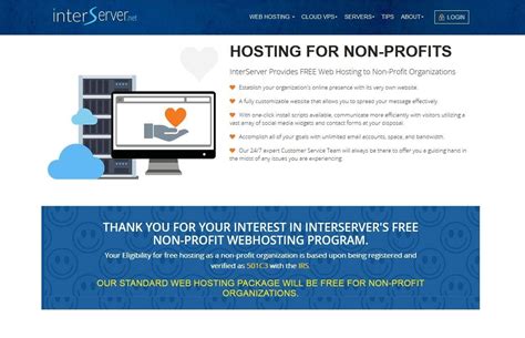 web hosting for non profit